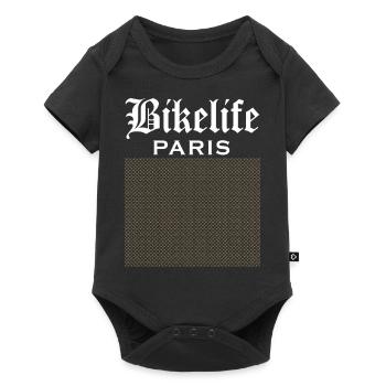 TheRealBikelife Paris Monogramme - Body à manches courtes Premium Bébé - noir - Devant