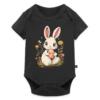 Easter Easter Bunny Vintage - Baby Premium short-sleeve bodysuit - black - Front