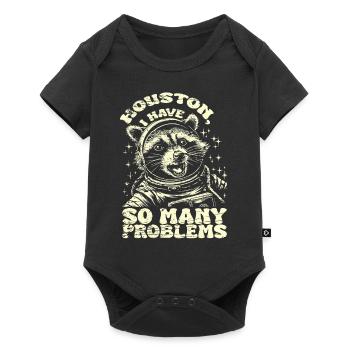raton laveur vintage Houston J’ai tellement de problèmes - Body à manches courtes Premium Bébé - noir - Devant