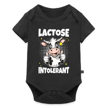 Laktose intolerant lustige Milch Kuh Meme - Baby Premium Kurzarmbody - Schwarz - Vorne