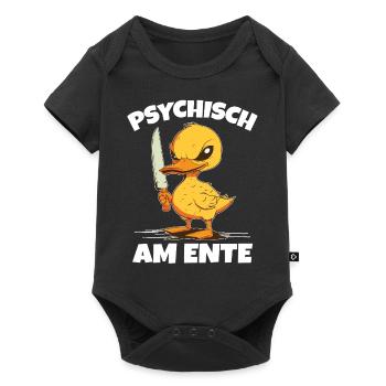 Psychisch am Ente - Baby Premium Kurzarmbody - Schwarz - Vorne