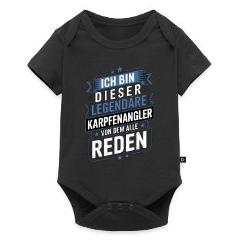 Legendärer Karpfenangler - Baby Premium Kurzarmbody - Schwarz - Vorne
