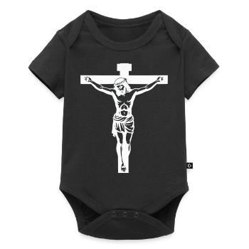 Jesus Cross - Baby Premium short-sleeve bodysuit - black - Front