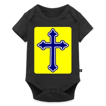 Symbole de la croix - Body à manches courtes Premium Bébé - noir - Devant