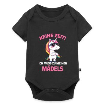 Licorne Pas le temps, je dois aller voir mes filles - Body à manches courtes Premium Bébé - noir - Devant