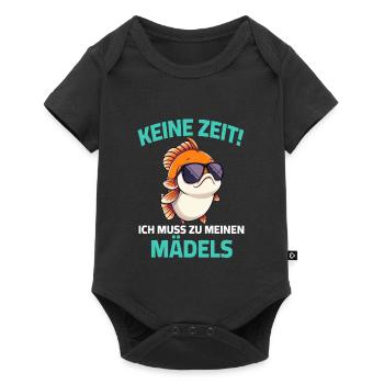 No time, I have to go to my girls - fish - Baby Premium short-sleeve bodysuit - black - Front