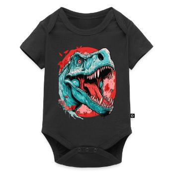 T-Rex Dinosaur Dino Tyrannosaurus Rex - Baby Premium short-sleeve bodysuit - black - Front