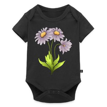 Fleur - Body à manches courtes Premium Bébé - noir - Devant