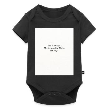 Penser stupide - Body à manches courtes Premium Bébé - noir - Devant