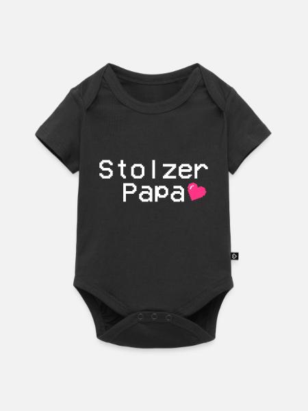 Stolzer Papa - Baby Premium Kurzarmbody - Schwarz