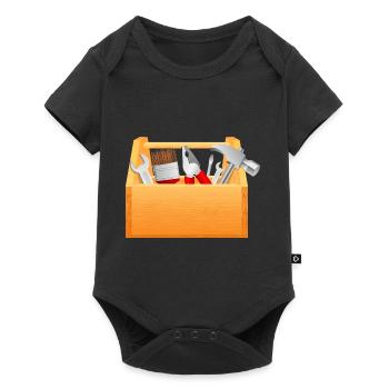 tool box tool box hammer pliers screwdriver - Baby Premium short-sleeve bodysuit - black - Front