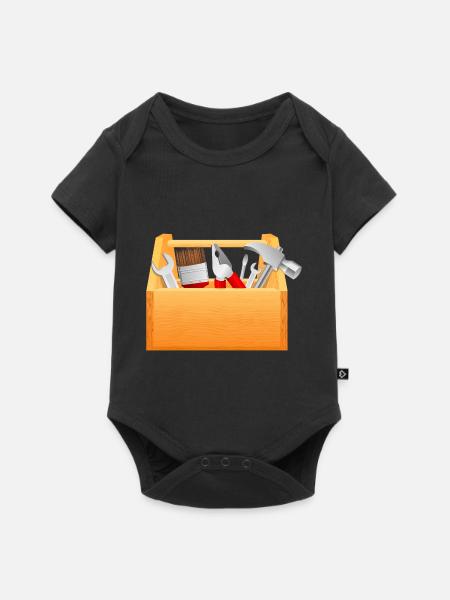 Pince marteau boîte à outils boîte à outils à vis traction - Body à manches courtes Premium Bébé - noir