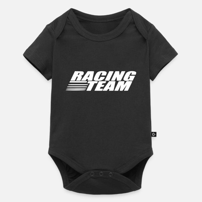 Racing Team white - Baby Premium short-sleeve bodysuit - black