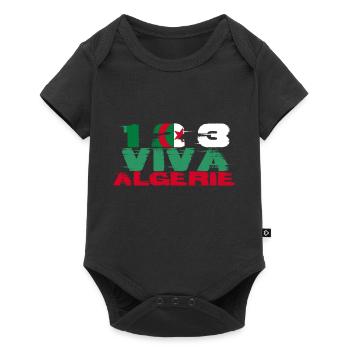 One two three viva l'Algérie - Body à manches courtes Premium Bébé - noir - Devant