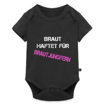 Braut | Brautjungfern | Junggesellenabschied - Baby Premium Kurzarmbody - Schwarz - Vorne