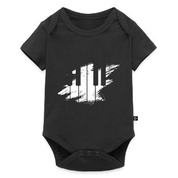 Piano Pianist Funny Keyboard Tie - Baby Premium short-sleeve bodysuit - black - Front