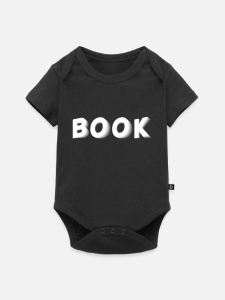 Buch - Baby Premium Kurzarmbody - Schwarz