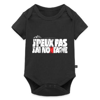 J'peux pas j'ai montagne - Body à manches courtes Premium Bébé - noir - Devant