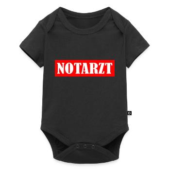 Notarzt - Baby Premium Kurzarmbody - Schwarz - Vorne