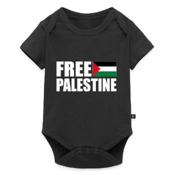 Free palestine - Body à manches courtes Premium Bébé - noir - Devant