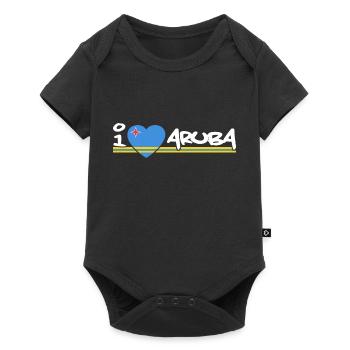 I love Aruba - Dutch Caribbean - Oranjestad - Baby Premium short-sleeve bodysuit - black - Front