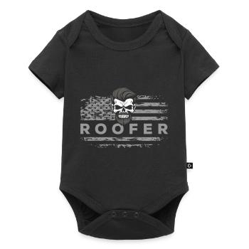 Apprenti couvreur maison construction chantier - Body à manches courtes Premium Bébé - noir - Devant