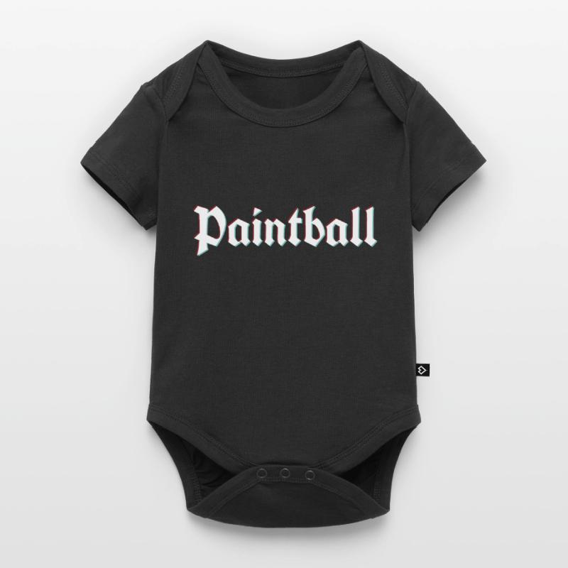 Rustic paintball logo with 3d distortion effect Baby Premium short-sleeve bodysuit