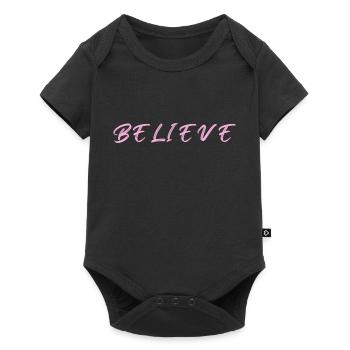BELIEVE - Baby Premium short-sleeve bodysuit - black - Front