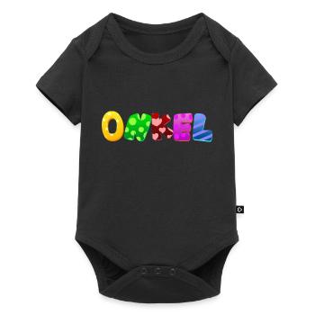 Baby Eltern Kind Geschenk Onkel Geburt Mama Papa - Baby Premium Kurzarmbody - Schwarz - Vorne