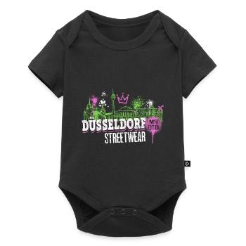 Dusseldorf Skyline City Germany Graffiti - Baby Premium short-sleeve bodysuit - black - Front