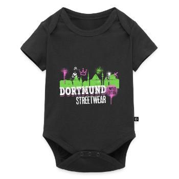 Dortmund Skyline City Germany Graffiti - Baby Premium short-sleeve bodysuit - black - Front