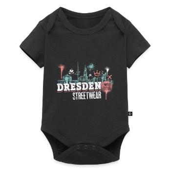 Dresden Skyline City Germany Graffiti - Baby Premium short-sleeve bodysuit - black - Front