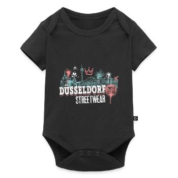 Dusseldorf Skyline City Germany Graffiti - Baby Premium short-sleeve bodysuit - black - Front