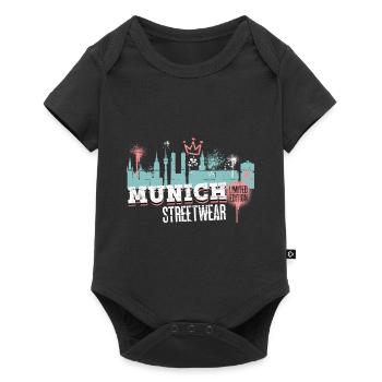 Munich Munich Skyline City Germany Graffiti - Baby Premium short-sleeve bodysuit - black - Front