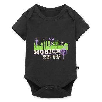 Munich Munich Skyline City Germany Graffiti - Baby Premium short-sleeve bodysuit - black - Front