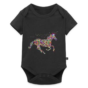 unicorn - Baby Premium short-sleeve bodysuit - black - Front