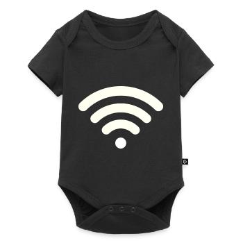 Wifi white - Baby Premium short-sleeve bodysuit - black - Front
