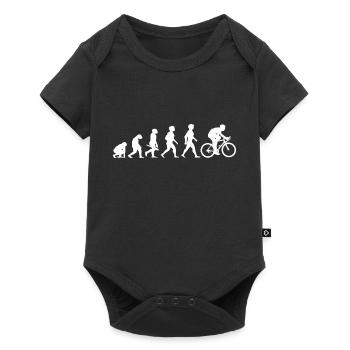 Evolution Fahrrad Radsport Zweirad Sport - Baby Premium Kurzarmbody - Schwarz - Vorne