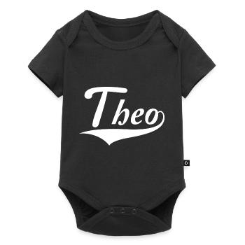 Theo - Baby Premium short-sleeve bodysuit - black - Front