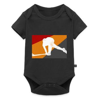 Joueur de hockey - Body à manches courtes Premium Bébé - noir - Devant