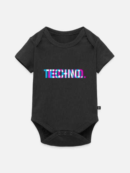 Techno - Body à manches courtes Premium Bébé - noir
