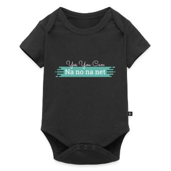 Na no na net - texte blanc - Body à manches courtes Premium Bébé - noir - Devant