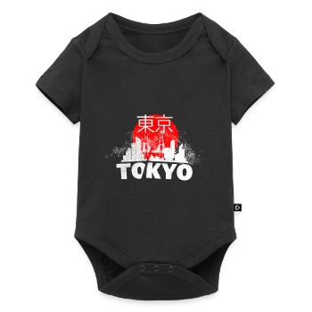 Tokyo Japon Asie Ville Skyline Police Grunge - Body à manches courtes Premium Bébé - noir - Devant