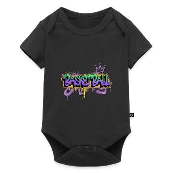 Basketball Graffiti Sprayer Basketball Sports - Body à manches courtes Premium Bébé - noir - Devant