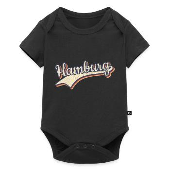 Deutschland Hamburg Vintage Retro Typografie - Baby Premium Kurzarmbody - Schwarz - Vorne