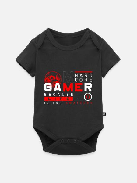 PC E-Sport Grafik - Baby Premium Kurzarmbody - Schwarz