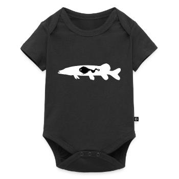 Hecht Mustache Rig - Baby Premium Kurzarmbody - Schwarz - Vorne