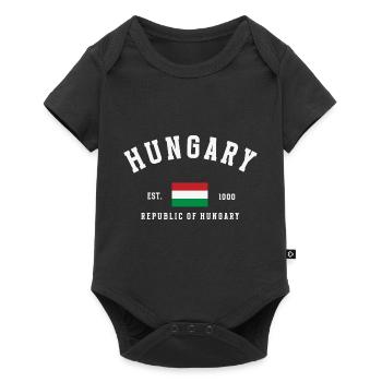 Ungarn Est 1000 Jahrgang - Baby Premium Kurzarmbody - Schwarz - Vorne
