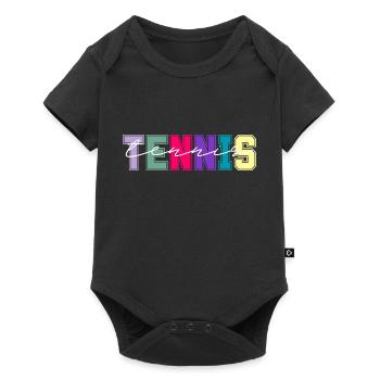 Tennis couleurs - cadeau amateur de tennis - Body à manches courtes Premium Bébé - noir - Devant