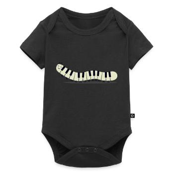 Piano Caterpillar - Funny - Body à manches courtes Premium Bébé - noir - Devant